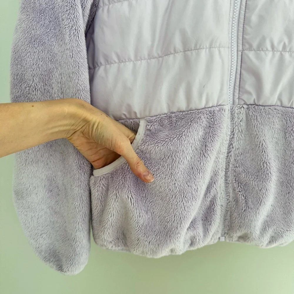 The North Face Girls' Sherpa Ny-Ion Mashup Jacket - Lavender Fog XL 14/16